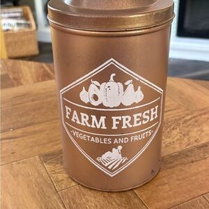 Farm Fresh Brown Storage Canister